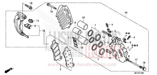 FRONT BRAKE CALIPER (FJS400D8) FJS400D8 de 2008